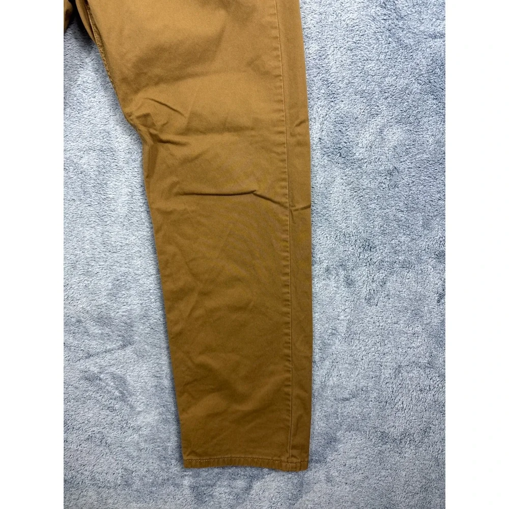 Levis 505 Regular Fit Pants Mens 38x32 Brown Straight Leg Twill Trousers 9388